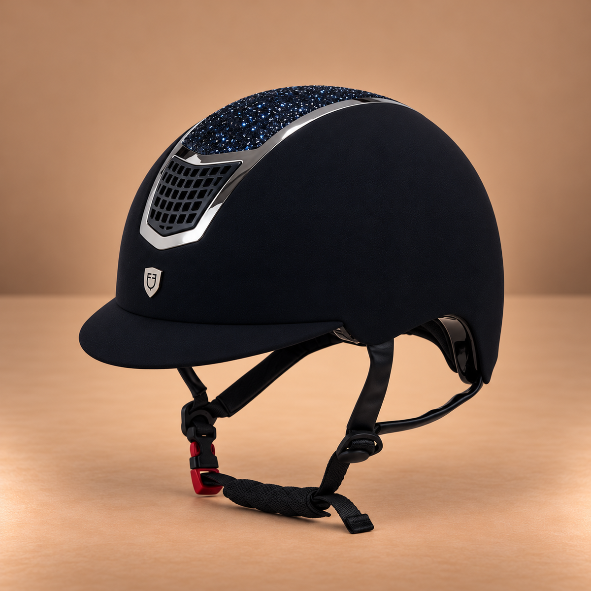 Cap ultra-light in velluto con strass