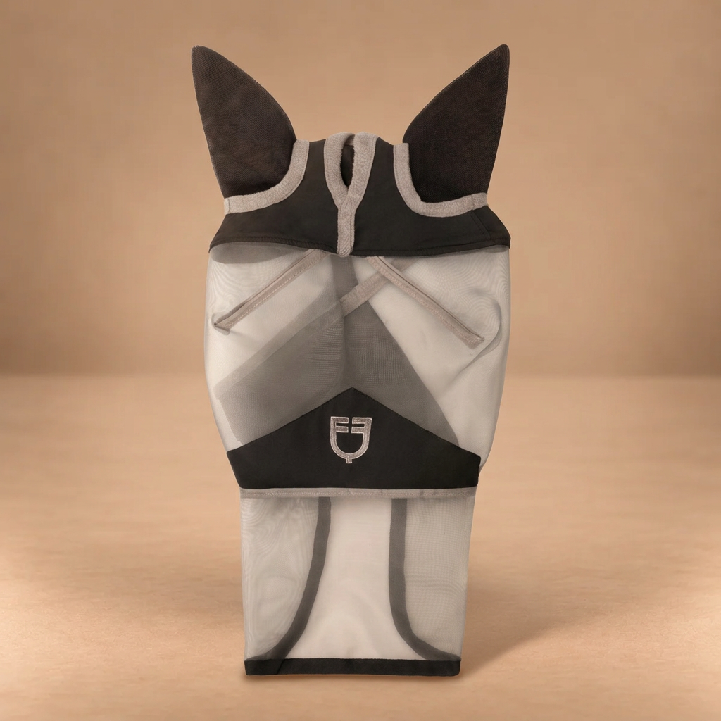 EQUESTRO MASCHERA ANTI-MOSCHE COMPLETA CON LOGO