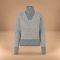 MAGLIA DONNA KINGSLAND KLAUDREY IN LANA E ALPACA CON MEZZA ZIP