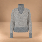 MAGLIA DONNA KINGSLAND KLAUDREY IN LANA E ALPACA CON MEZZA ZIP