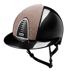 KEP ITALIA Casco Equitazione Cromo 2.0 / Shine Nero / Galassia Rosa / Visiera standard Medium