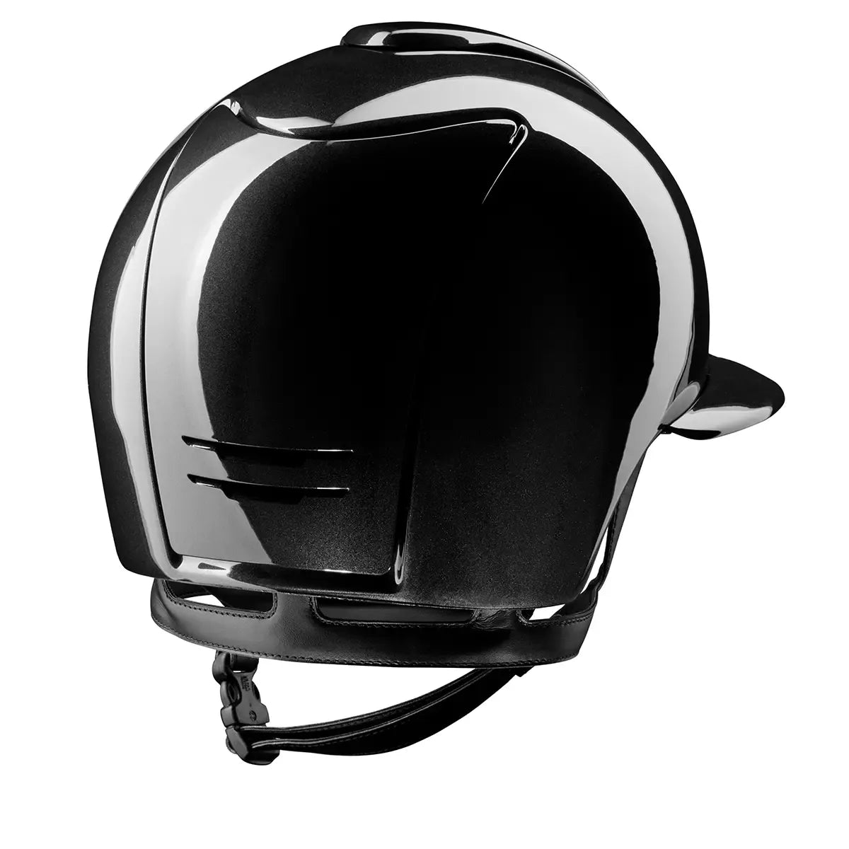 KEP ITALIA Casco Equitazione Cromo 2.0 / Shine Nero / Visiera Polo Large