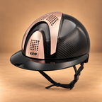 Casco in Carbonio KEP E-Light – Nero Lucido, 3 Inserti Oro Rosa | Taglia M