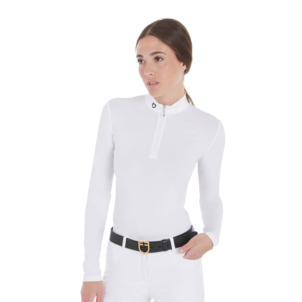 EQUESTRO POLO DONNA DA CONCORSO SLIM FIT MANICA LUNGA