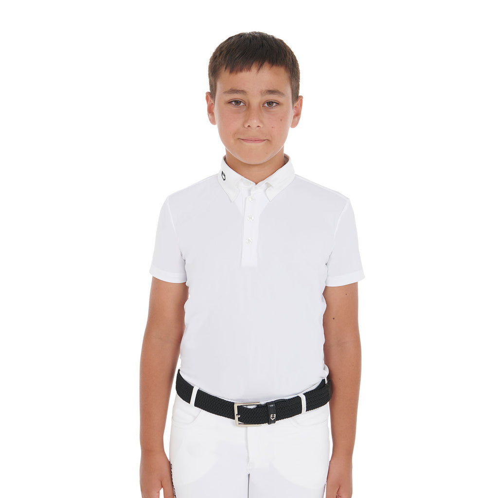 EQUESTRO POLO BAMBINO DA CONCORSO SLIM FIT 4 BOTTONI