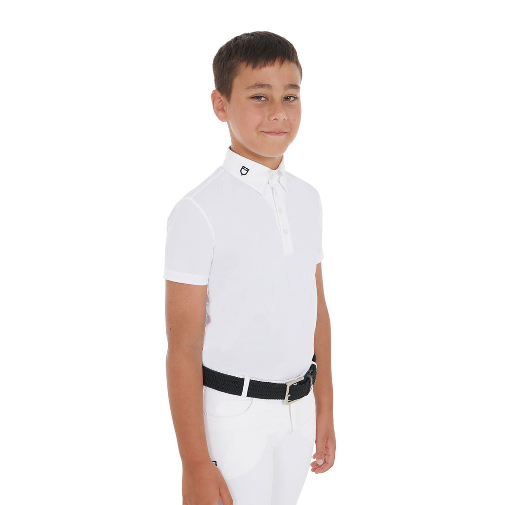 EQUESTRO POLO BAMBINO DA CONCORSO SLIM FIT 4 BOTTONI