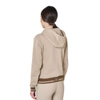 FELPA DONNA EQUESTRO CON CAPPUCCIO E ZIP FRONTALE