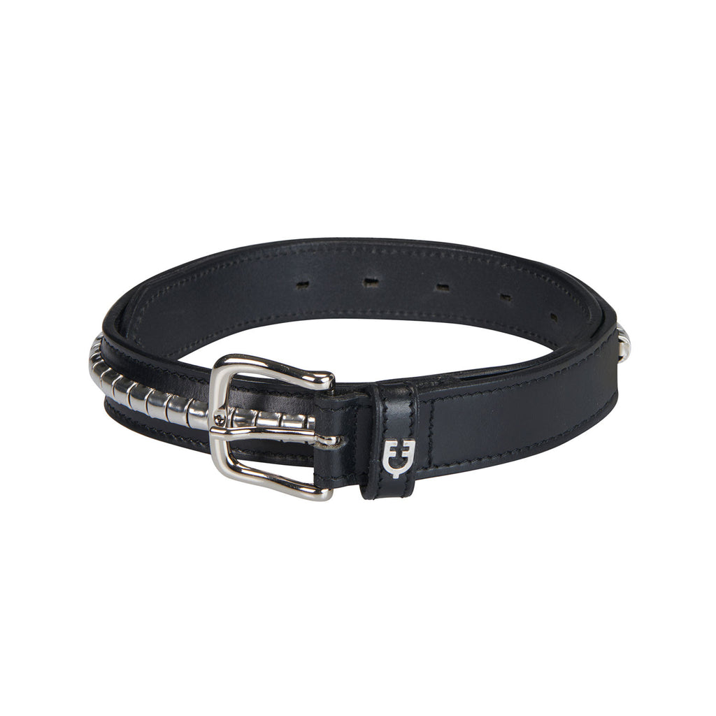 AB00612 EQUESTRO CINTURA IN CUOIO CON CLINCHER ARGENTO