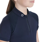EQUESTRO POLO BAMBINI ALLENAMENTO SLIM FIT CON ZIP