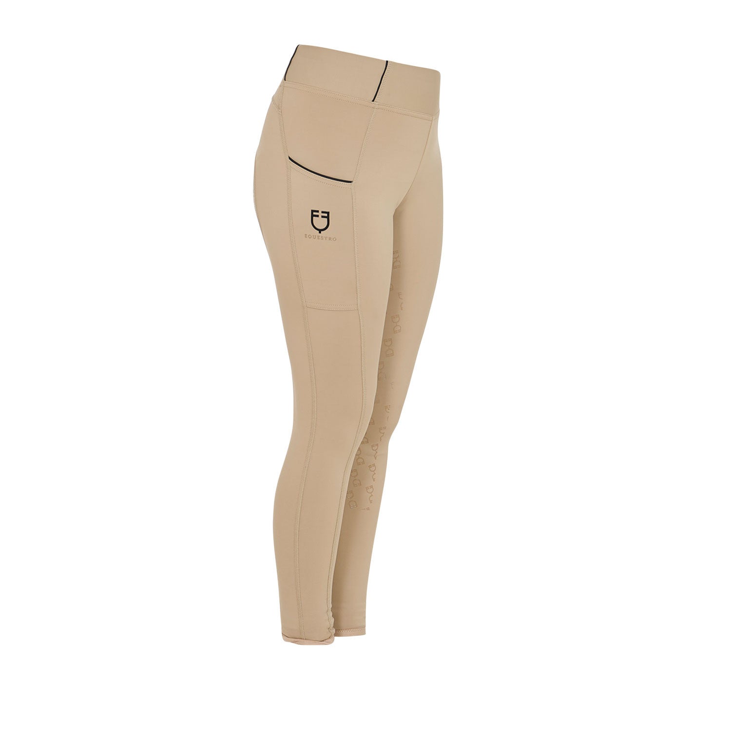 EQUESTRO LEGGINGS BAMBINA SLIM FIT GRIP CON LOGO