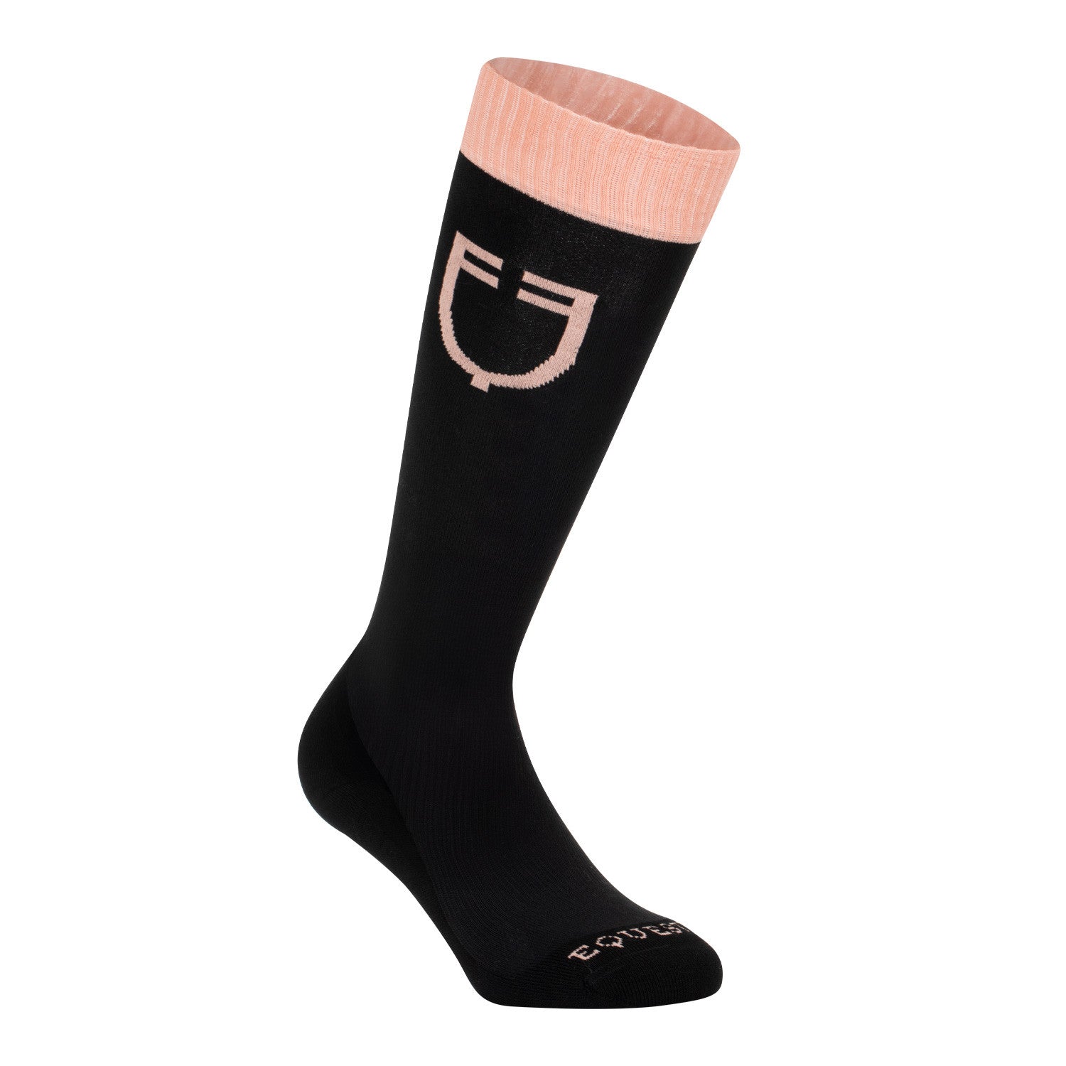 EQUESTRO CALZA TECNICA CON LOGO A CONTRASTO