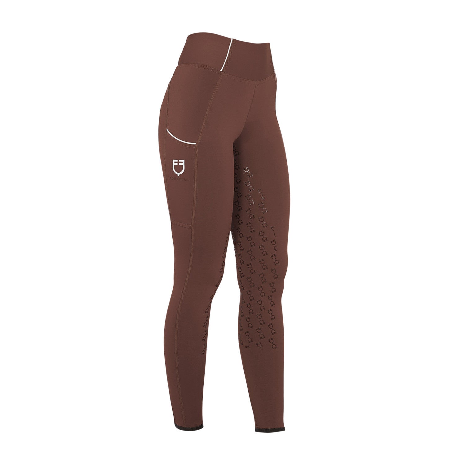 EQUESTRO LEGGINGS BAMBINA SLIM FIT GRIP CON LOGO