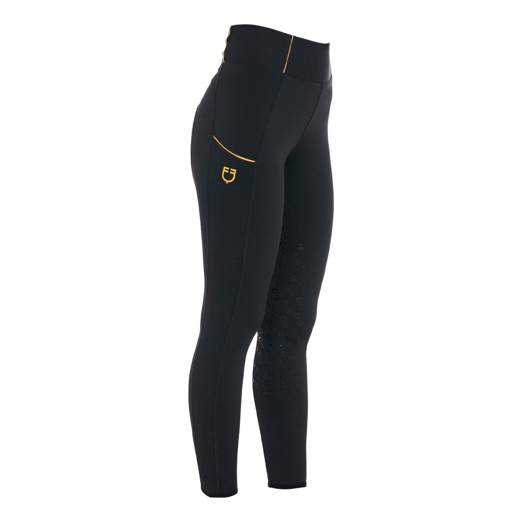 EQUESTRO LEGGINGS BAMBINA SLIM FIT GRIP CON LOGO