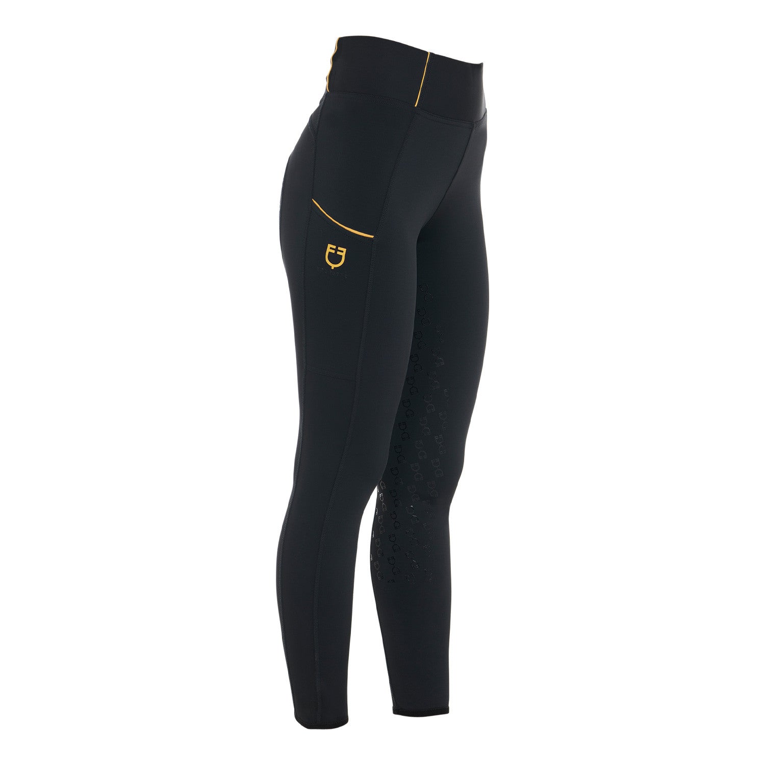 EQUESTRO LEGGINGS BAMBINA SLIM FIT GRIP CON LOGO