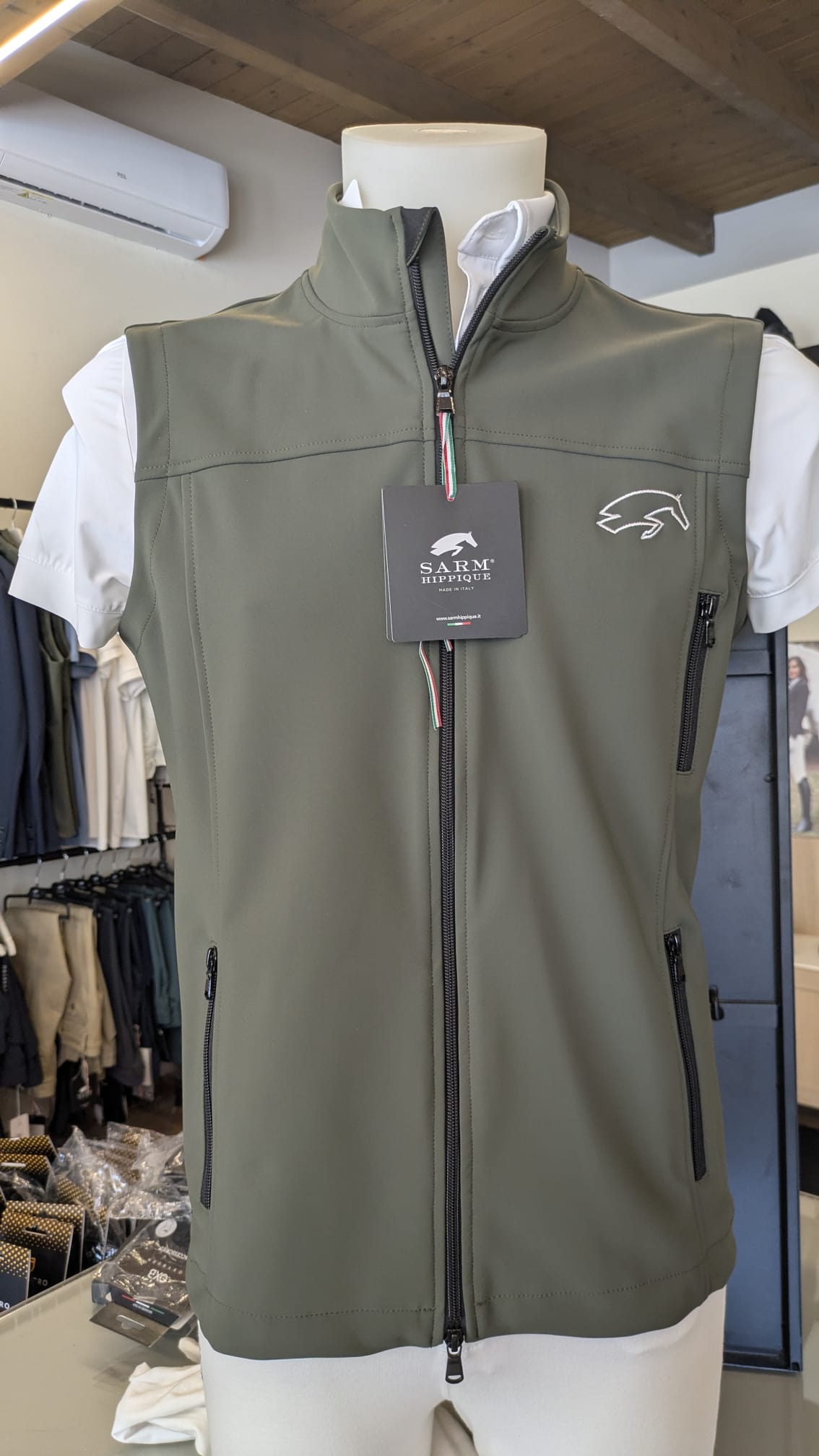 GILET UOMO THOR VERDE MILITARE | SARM HIPPIQUE