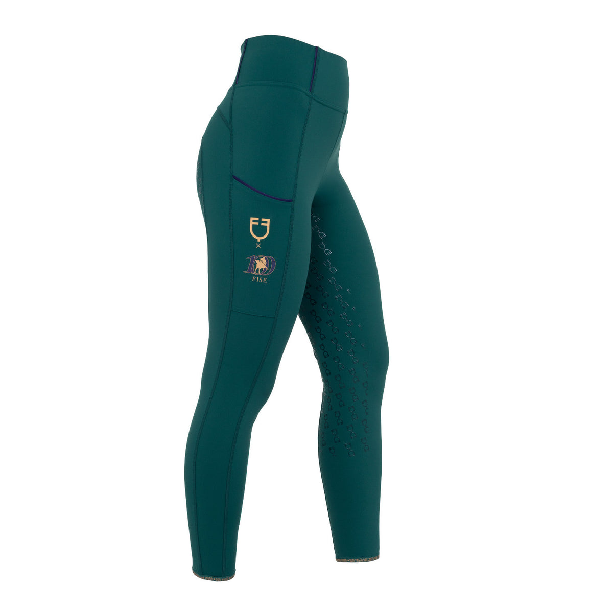 Leggings Donna Slim Fit Full Grip Siliconato – Equestro X FISE 100