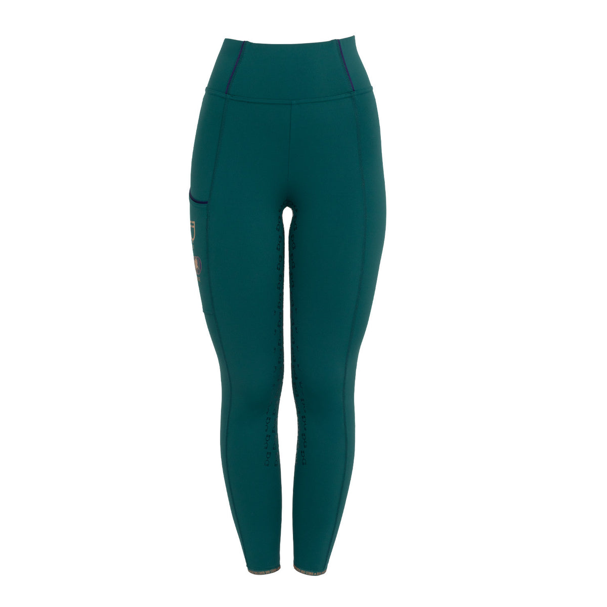 Leggings Donna Slim Fit Full Grip Siliconato – Equestro X FISE 100