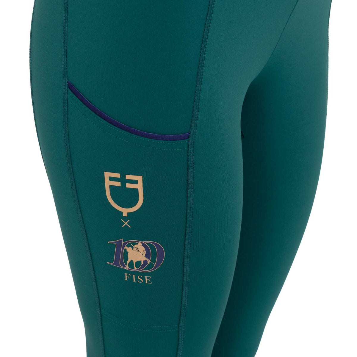 Leggings Donna Slim Fit Full Grip Siliconato – Equestro X FISE 100