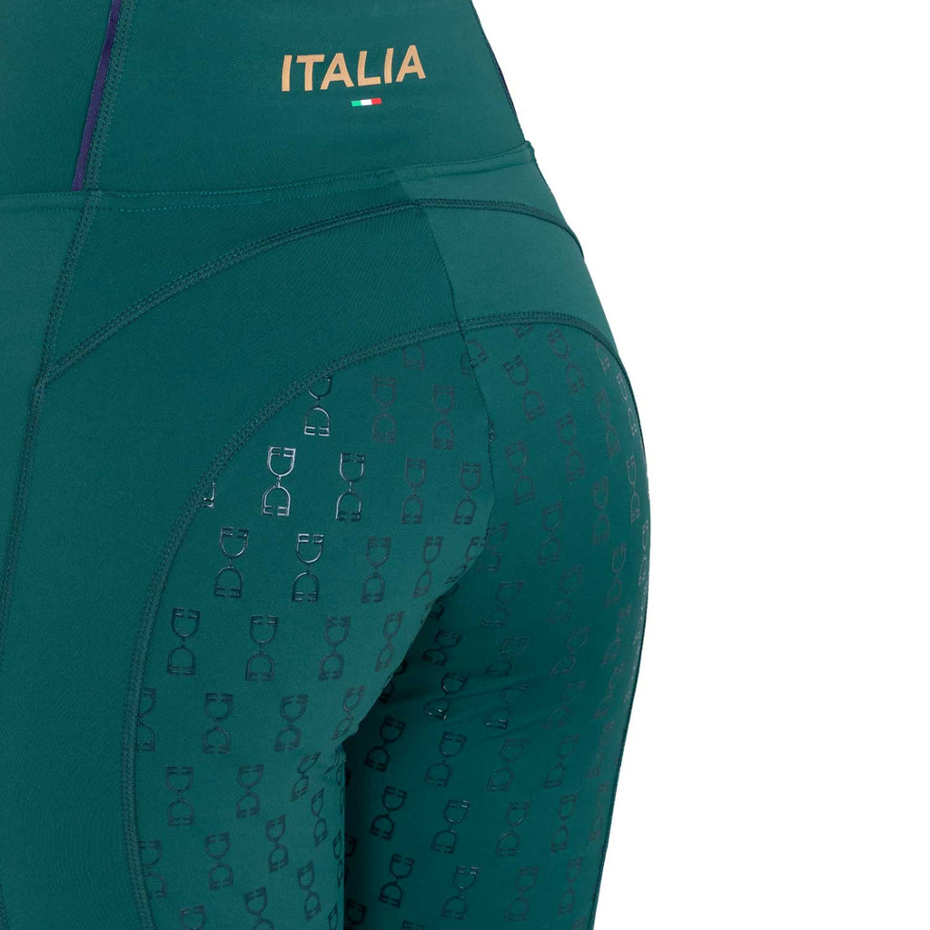 Leggings Donna Slim Fit Full Grip Siliconato – Equestro X FISE 100
