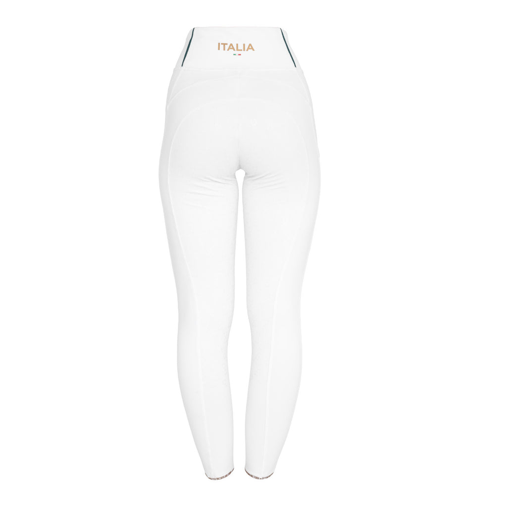 Leggings Donna Slim Fit Full Grip Siliconato – Equestro X FISE 100