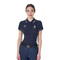 EQUESTRO X FISE POLO DONNA ALLENAMENTO 3 BOTTONI NAVY