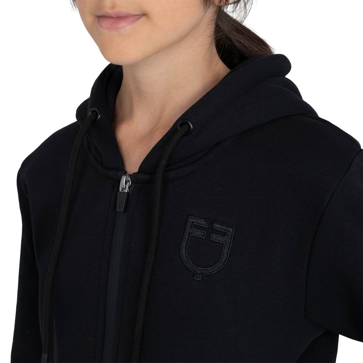 EQUESTRO FELPA UNISEX BAMBINI CON CAPPUCCIO E ZIP FRONTALE