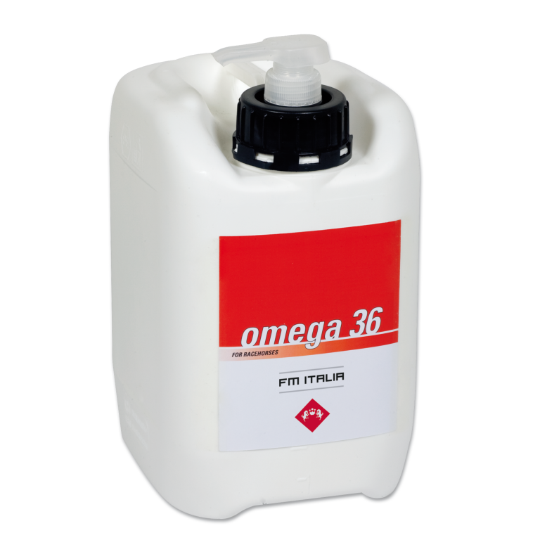 Omega 36 FM Italia– Integratore Omega-3 e Omega-6 per Cavalli | Tanica 5 L