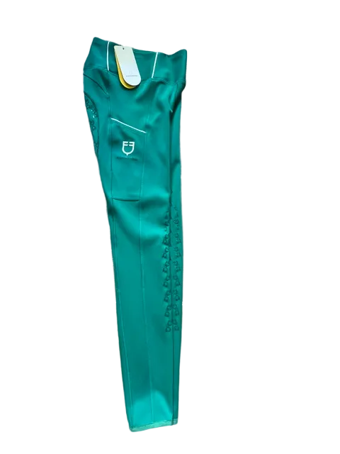 EQUESTRO LEGGINGS BAMBINA SLIM FIT GRIP CON LOGO