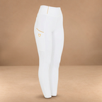 EQUESTRO LEGGINGS BAMBINA SLIM FIT GRIP CON LOGO