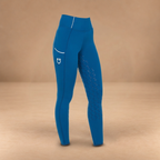 EQUESTRO LEGGINGS BAMBINA SLIM FIT GRIP CON LOGO