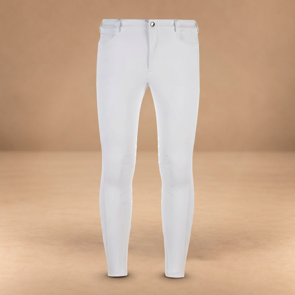 Pantalone Primo bianco frontale su sfondo Smart Nova senza scritta esterna