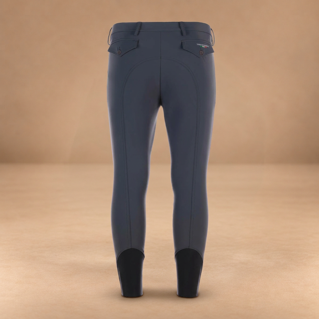 Pantalone uomo Primo Sarm Hippique grigio, vista posteriore su sfondo Smart Nova