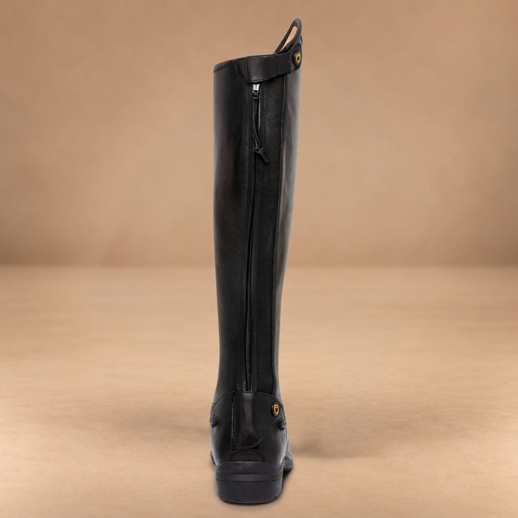 STIVALI UNISEX ACE BLACK CON INSERTO MULTILOGO EQUESTRO