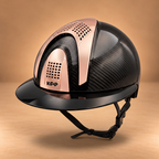 Casco in Carbonio KEP E-Light – Nero Lucido, 3 Inserti Oro Rosa | Taglia M