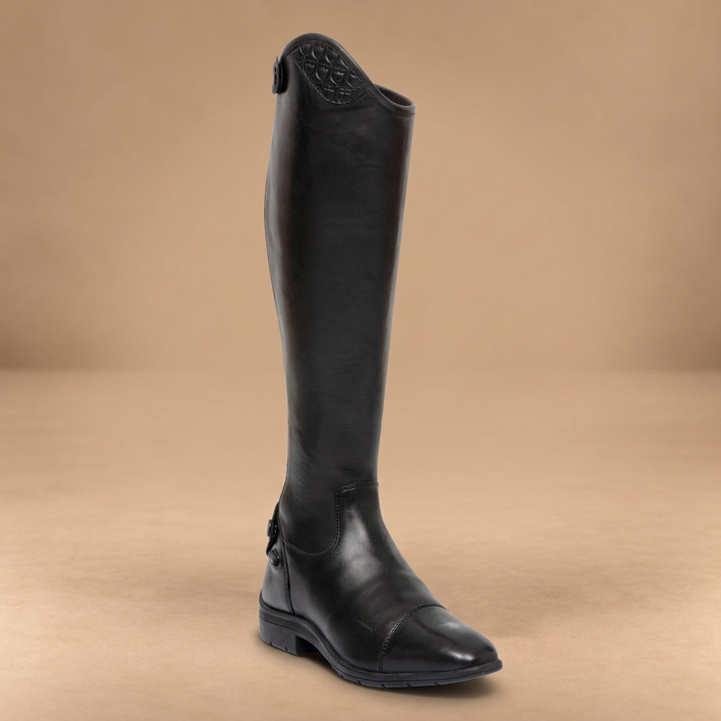 STIVALI UNISEX ACE BLACK CON INSERTO MULTILOGO EQUESTRO