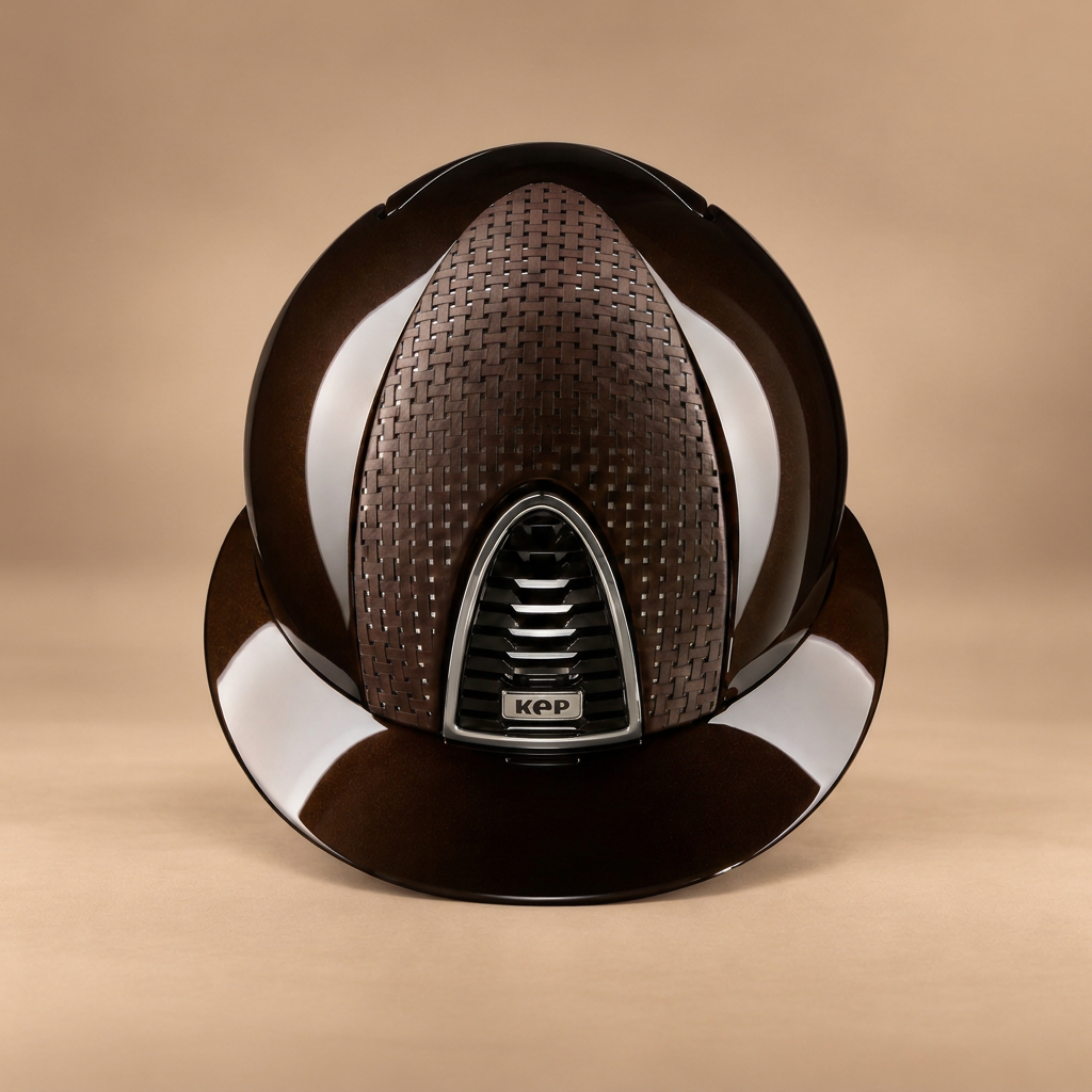 Casco KEP Italia Cromo 2.0 Verona marrone su sfondo beige