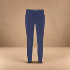 Pantalone Sarm Hippique Arezzo blu, vista frontale su sfondo beige