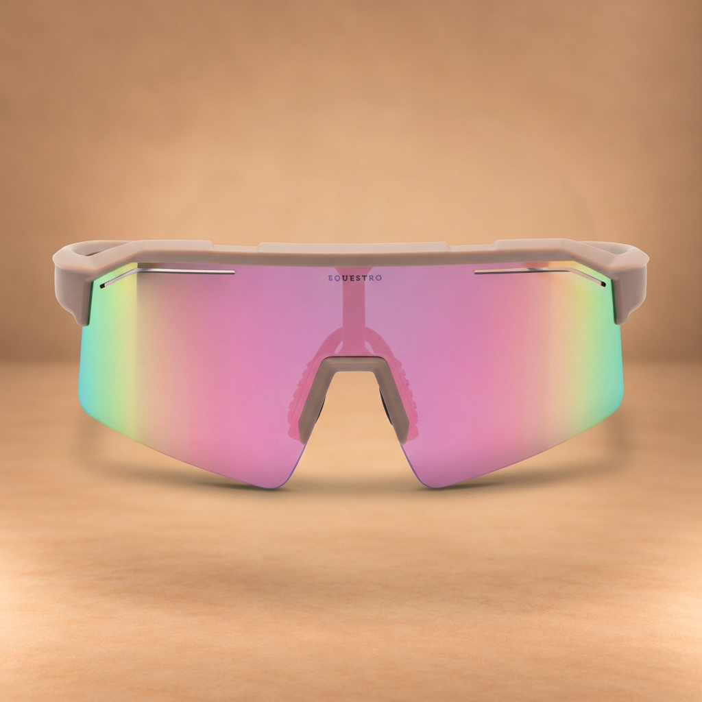 Occhiali Equestro Soleil Oxford Tan Pink su sfondo beige