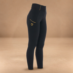 EQUESTRO LEGGINGS BAMBINA SLIM FIT GRIP CON LOGO