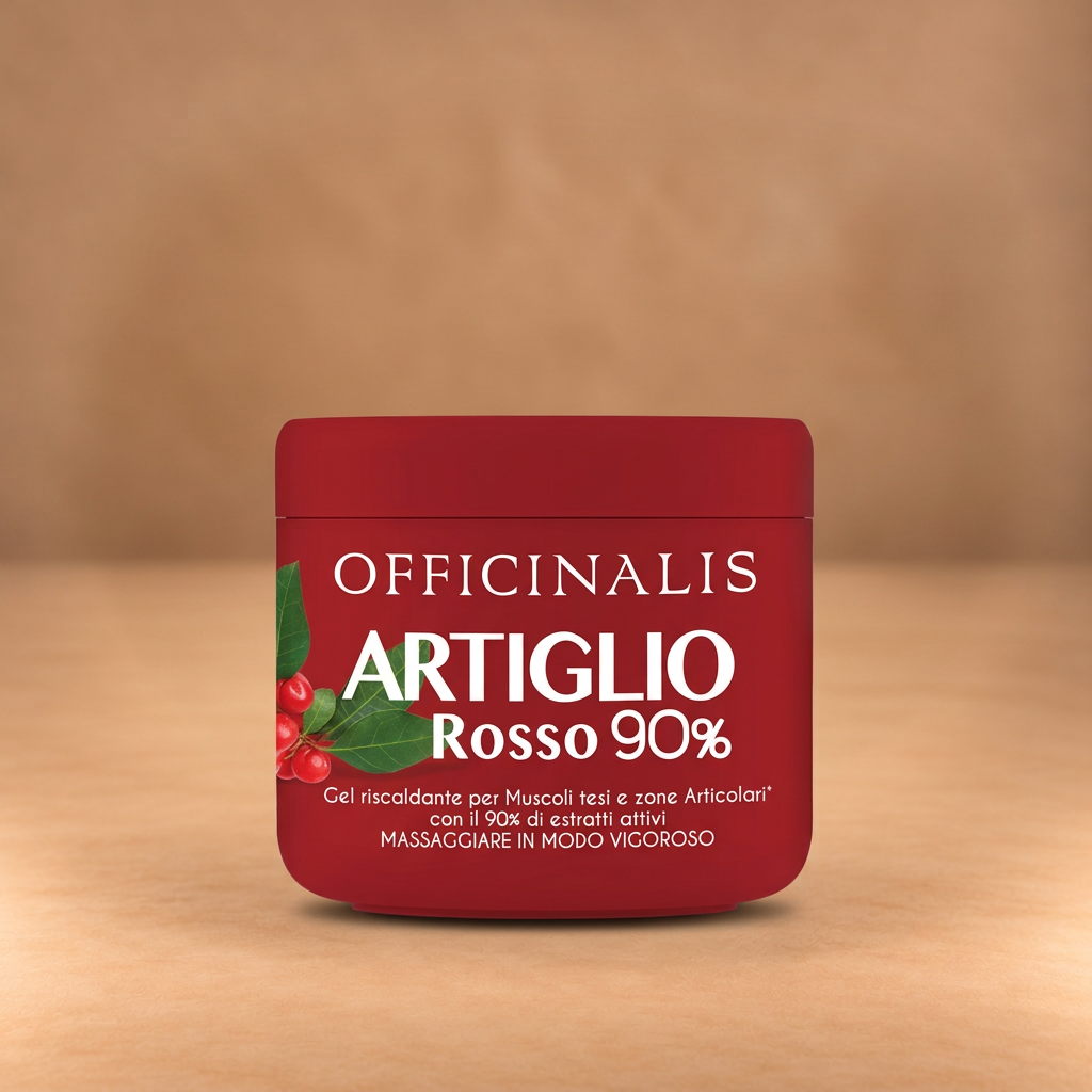 Artiglio Rosso in barattolo su sfondo beige